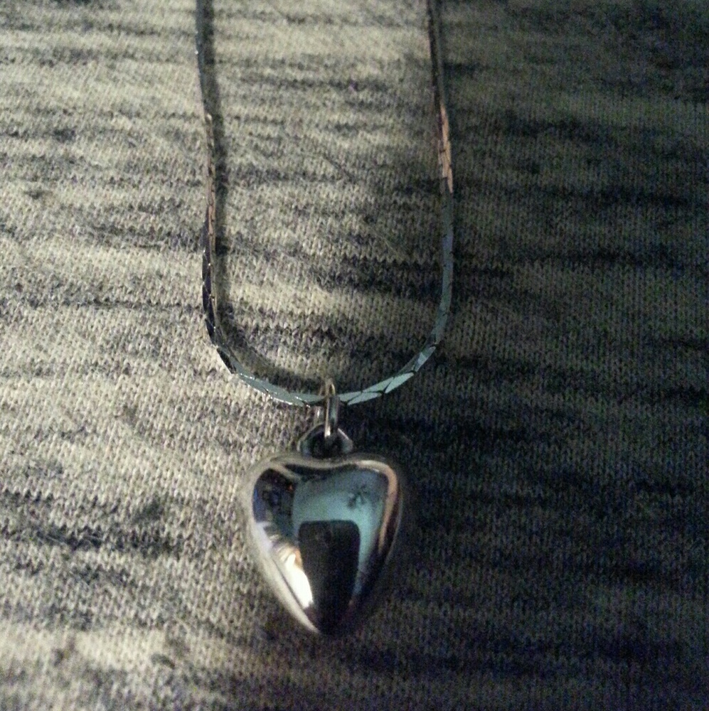 Real 925 Sterling silver bracelet with heart charm